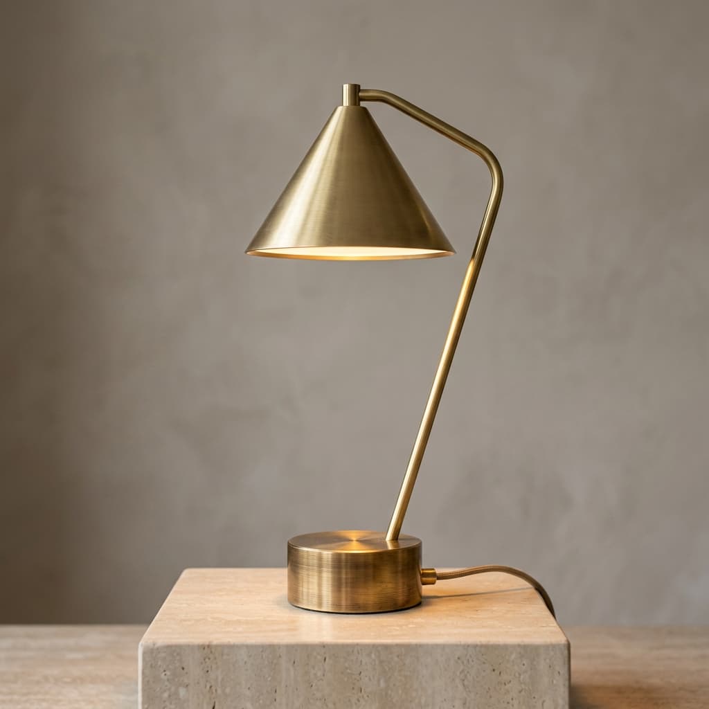 Architectural Solid Brass Desk Lamp